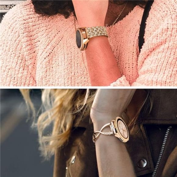 NEW 2 Pack Rose Gold Diamond Luxury Samsung Galaxy Watch Bands main image 4